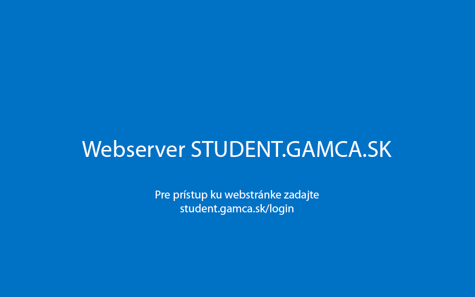 default image student.gamca.sk