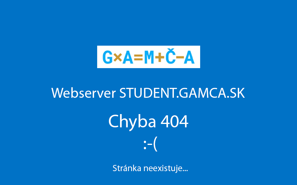 default image student.gamca.sk